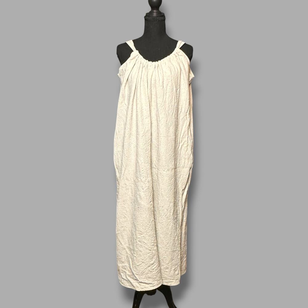 Fashion Brand Company Linen Tent Dress Maxi Gown Penelope Gazin FBC SZ L XL